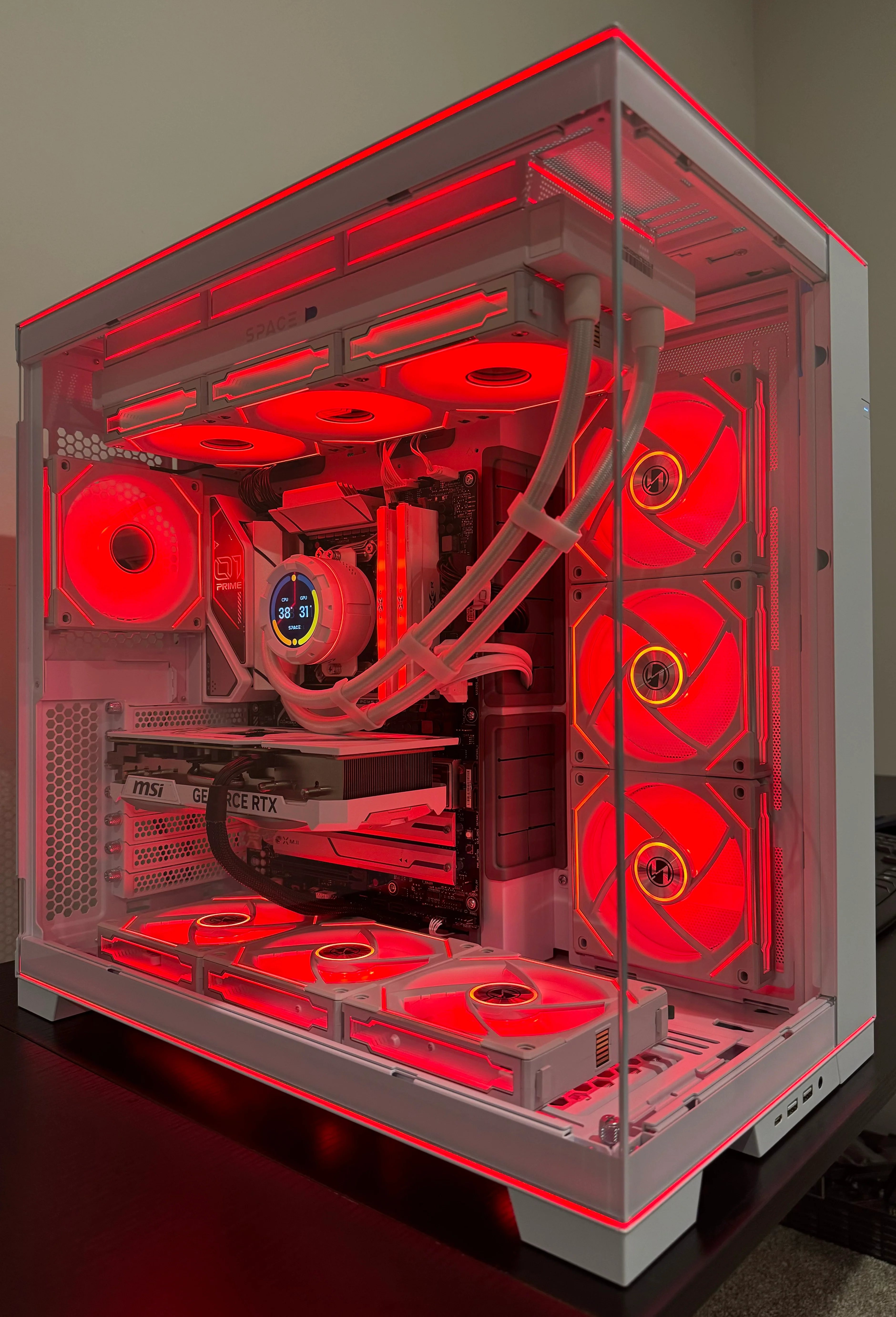 i9 14900K Gaming PC NVIDIA RTX 50 SERIES - 32GB DDR5 2TB SSD WiFi 6 DIGITAL LCD WHITE BUILD - Image 2